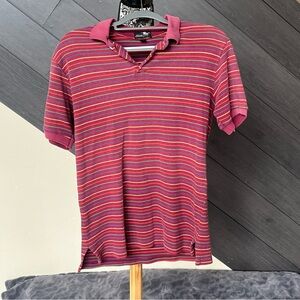 💥🍒Striped Polo Shirt - Red‎ and Purple VTG 💥🍒